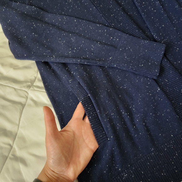 NWOT Lands End Navy Open Cardigan - Picture 2 of 7
